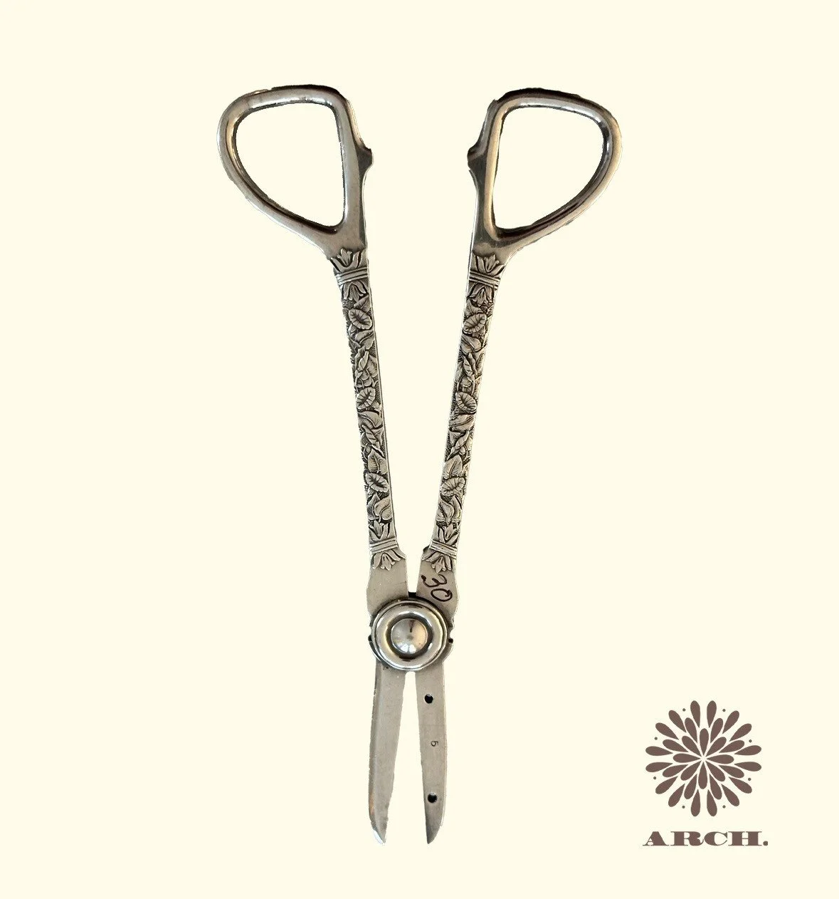 Victorian Sterling Silver Grape Scissors — Arch Apothecary